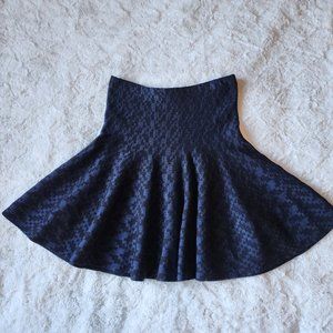 Rachel Rachel Roy Mini Jersey Mini Skirt- Black Midnight Blue- Size X-Small